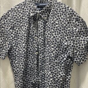 Tommy Hilfiger Black and White Casual Button Down Shirt
